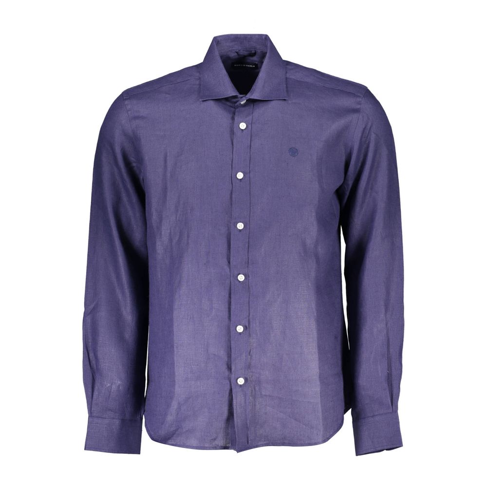 North Sails Blue Linen Shirt for Men